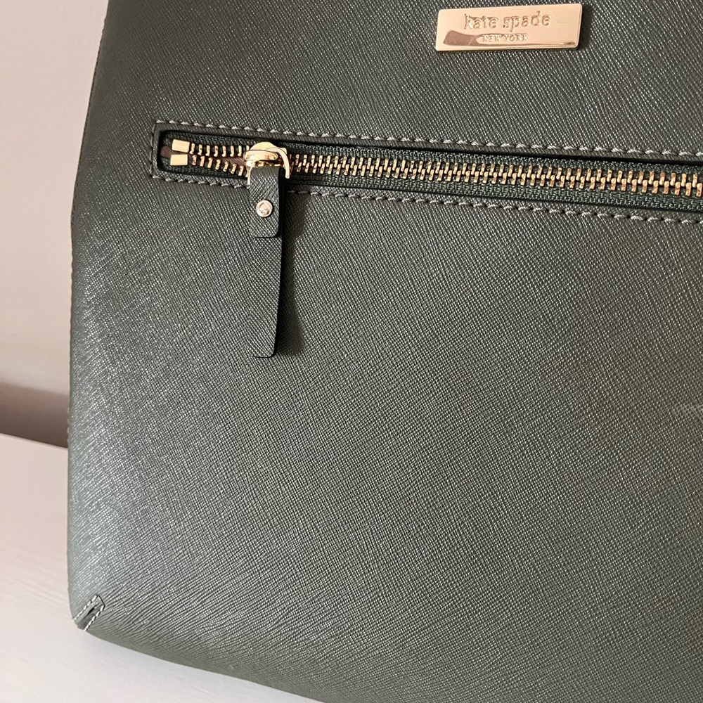Kate Spade Olive Crossbody Bag with Gold Accents - Picture 3 of 6